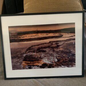 ART PHOTOGRAPHY PRINT framed & matted COASTAL MARSH AT SUNRISE